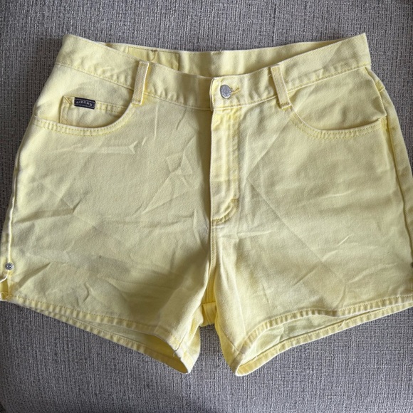Vintage Riders Yellow Jean Shorts Lightweight Denim - Picture 1 of 11